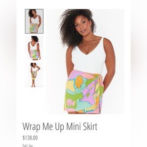 Show Me Your MuMu Colorful Wrap Mini Skirt